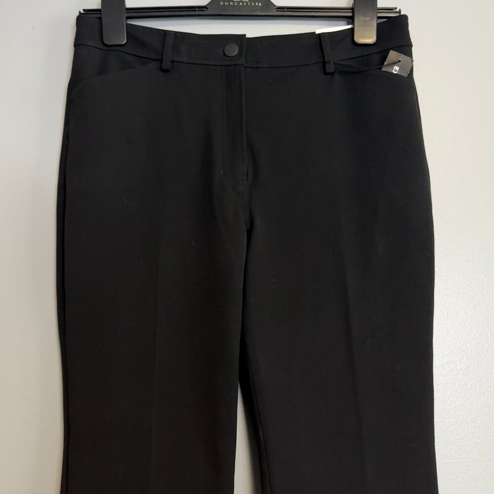 Express Black High Rise Cropped Flare Pants NEW 10 - Picture 2 of 4